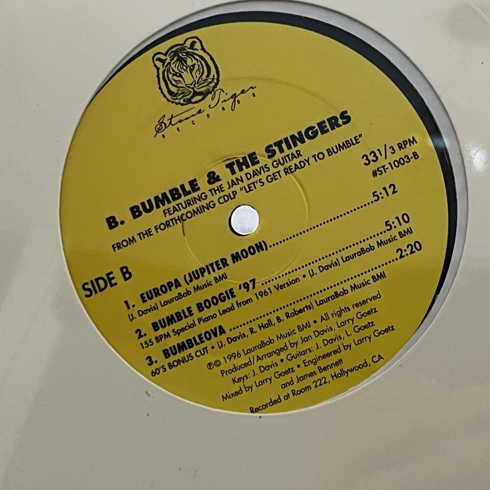 B. Bumble & The Stingers Bumble Boogie '97 EP Vinyl LP 1996 Stone Tiger Sealed